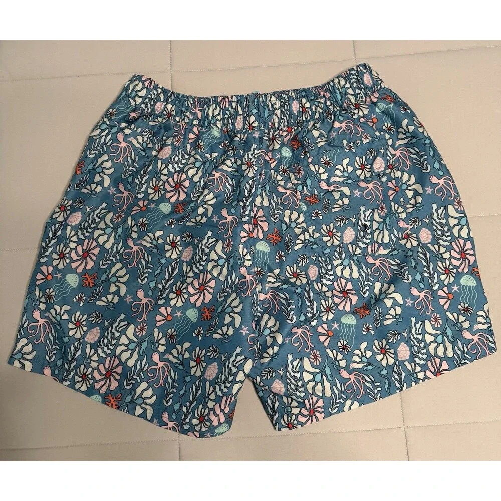 Beach Bros Swim/Board Trunks/Shorts Octopus Floral In Blue Small Summer Resort